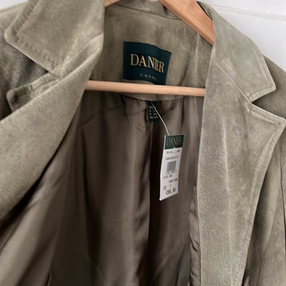 NWT DANIER suede nubuck blazer M Sage green - Picture 6 of 11